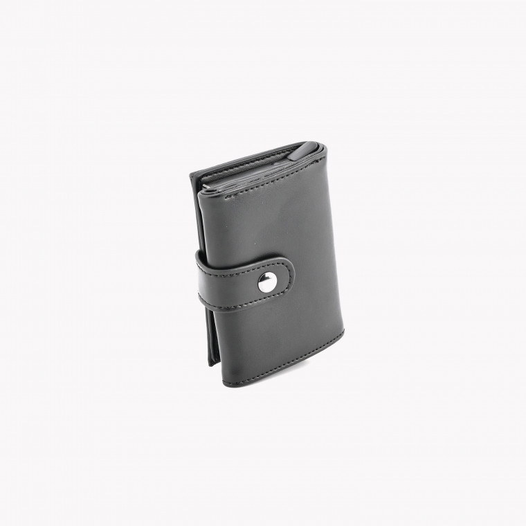 Black card case in leather GB