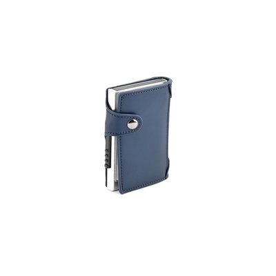 Card case in leather blue GB