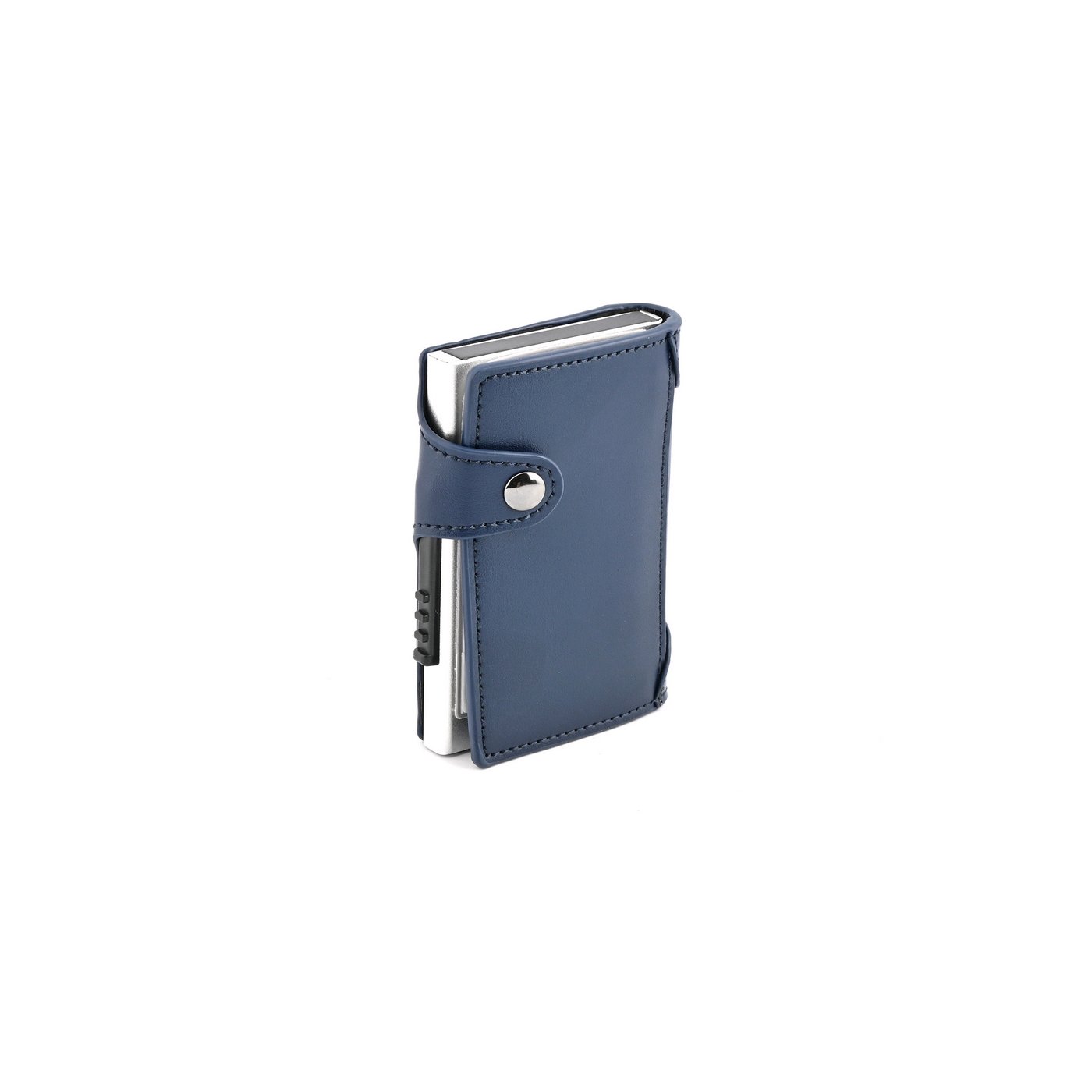 Card case in leather blue GB