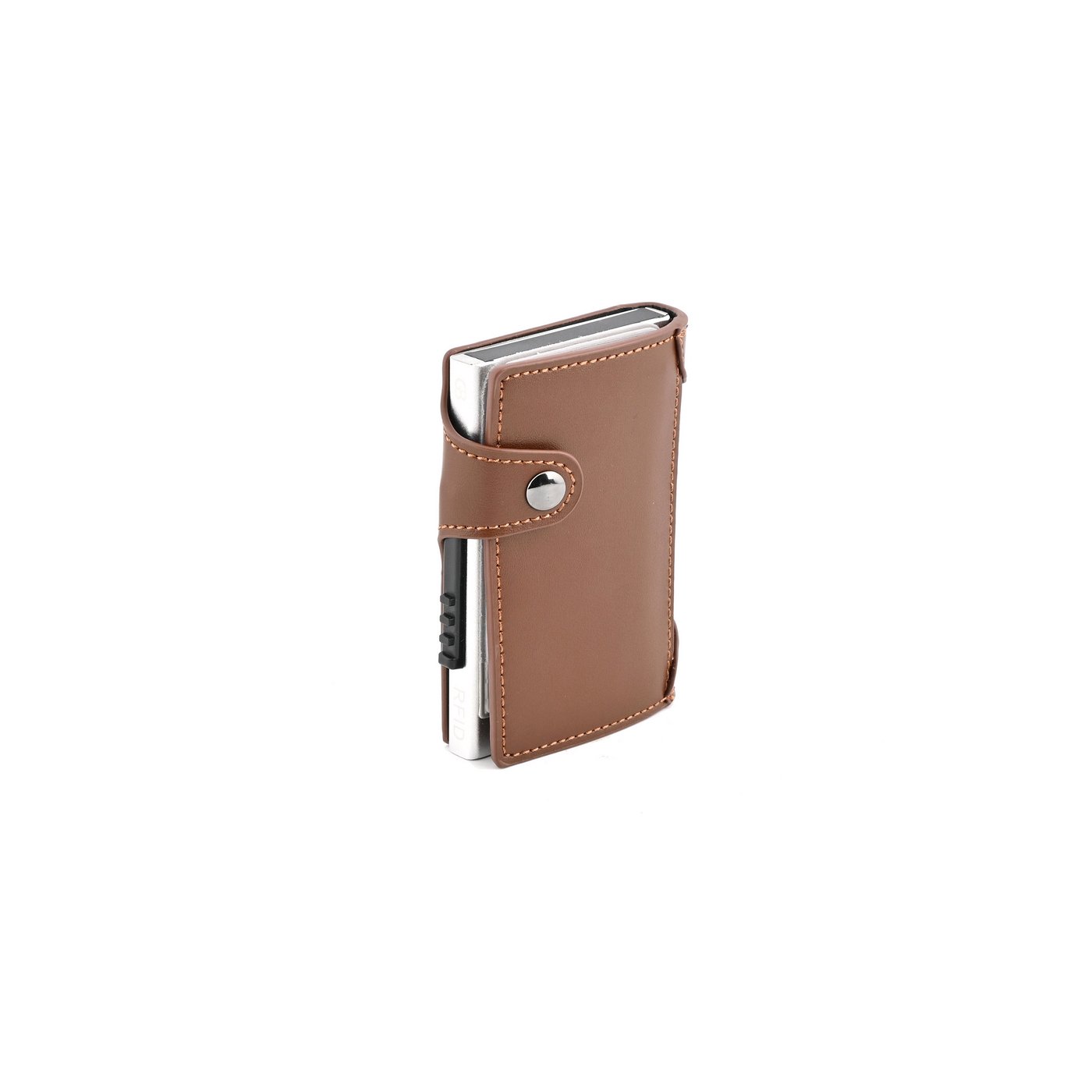 Card case in leather brown GB