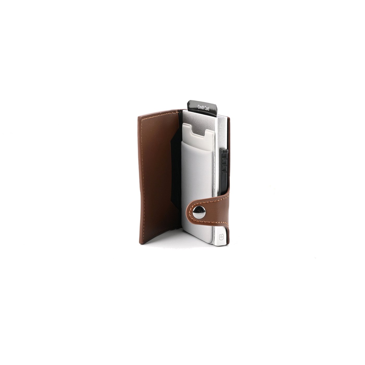 Porte-carte en cuir marron GB