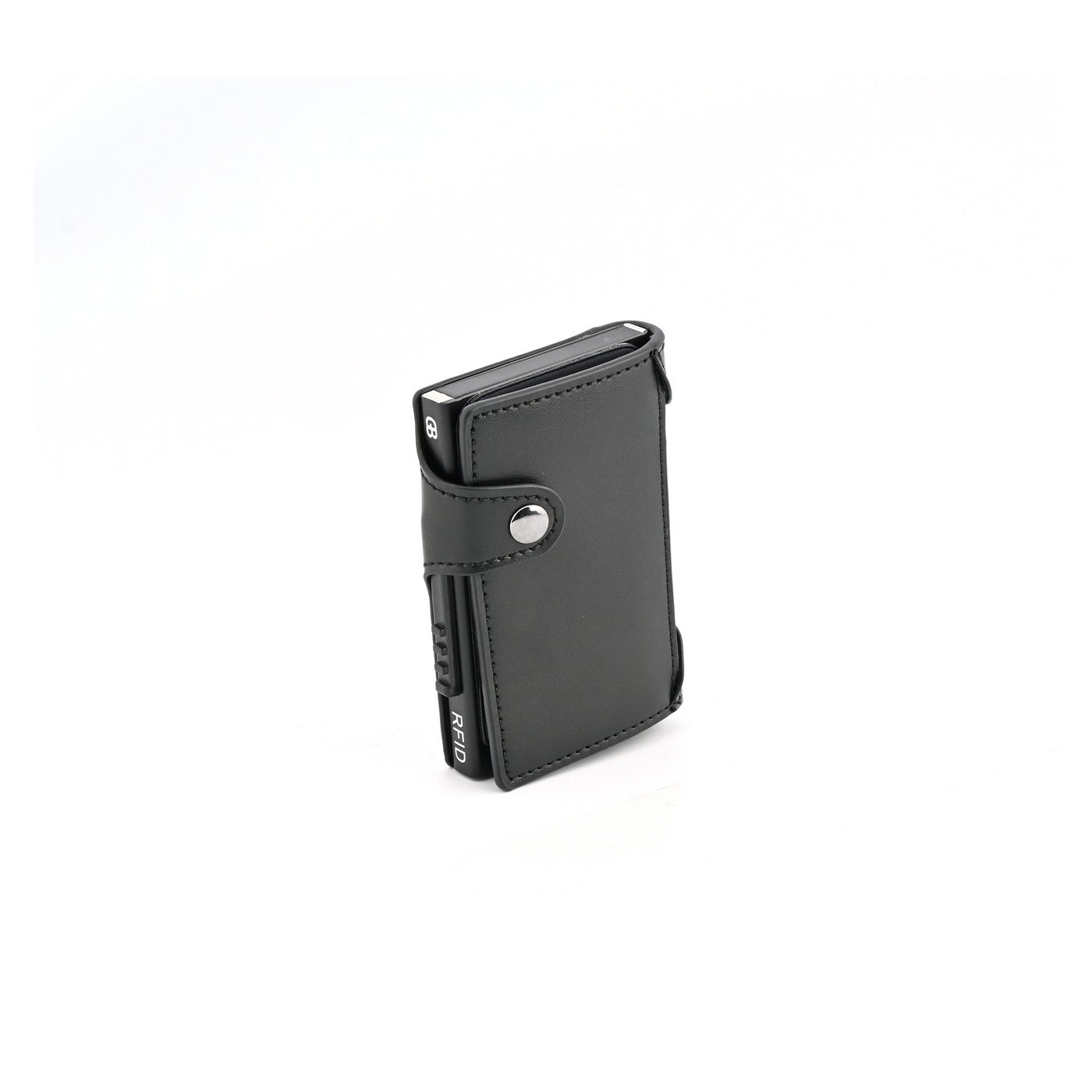 Card case in leather black GB