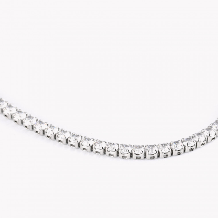 Steel rivière necklace basic GB