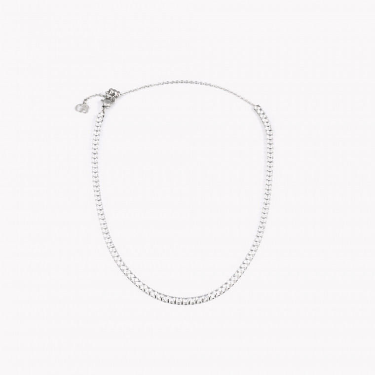 Steel rivière necklace basic GB