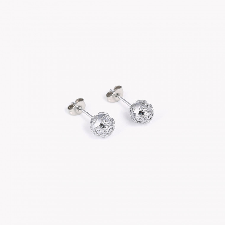 Boucles d&#039;oreilles en plaqué or bola de viana 8mm GB