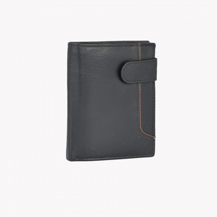 Men&#039;s leather wallet with GB button