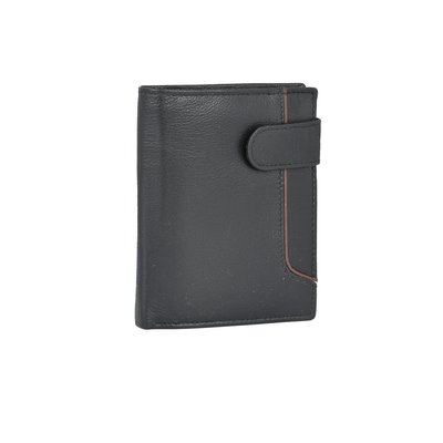 Portefeuille homme en cuir avec bouton GB