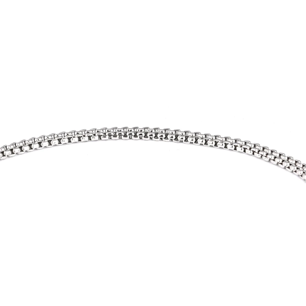 Long steel necklace ball GB