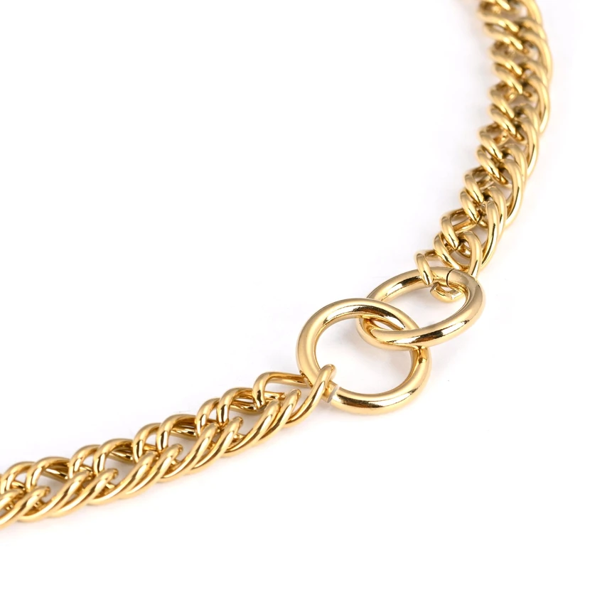 Collana in acciaio cerchi intrecciati GB