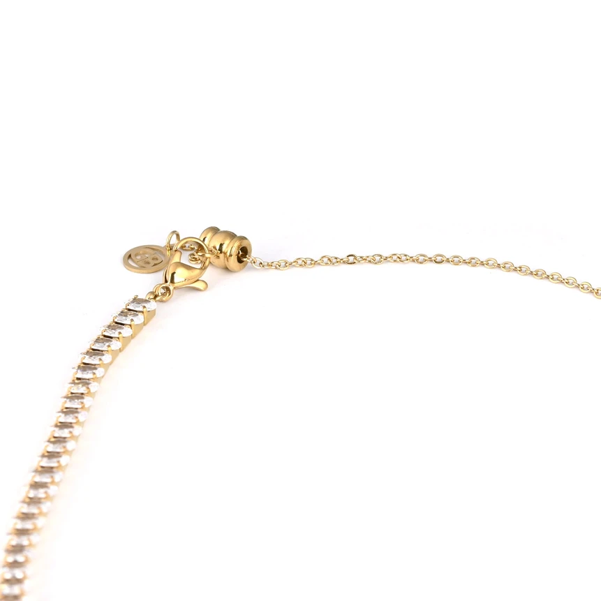 Collana in acciaio rivière ovale GB