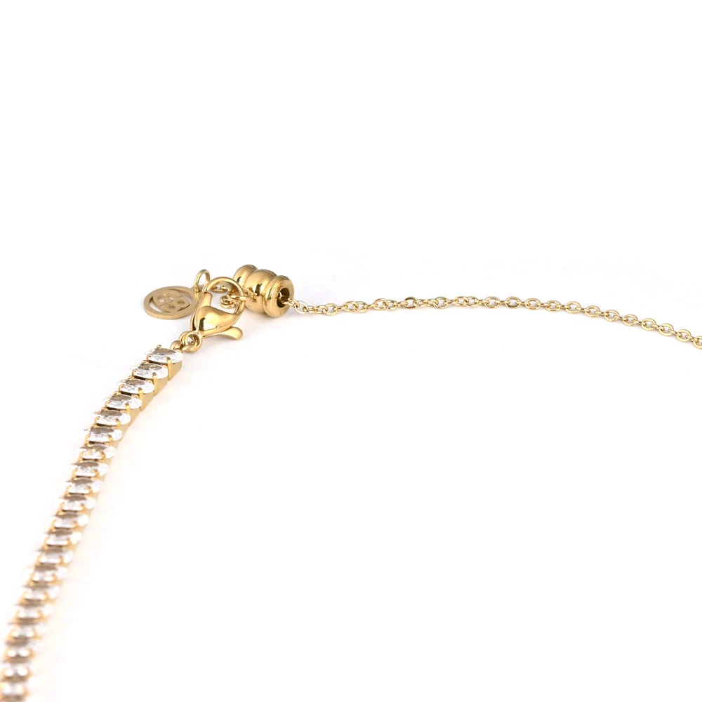 Collana in acciaio rivière ovale GB