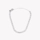 Steel necklace rivière square GB