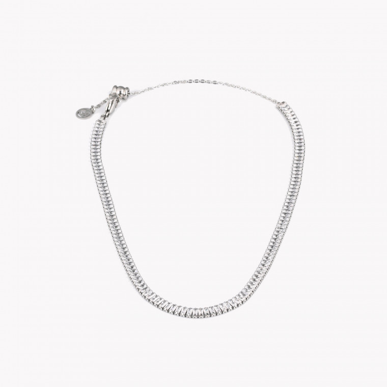 Steel necklace rivière rectangular GB