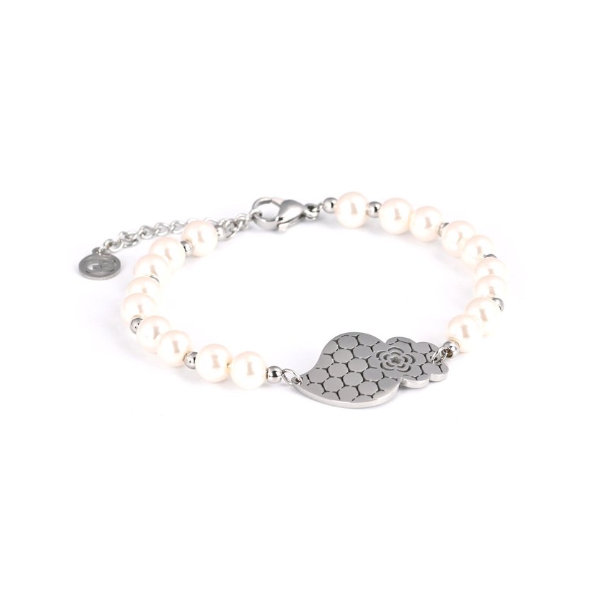 Steel bracelet coração de viana pearls GB