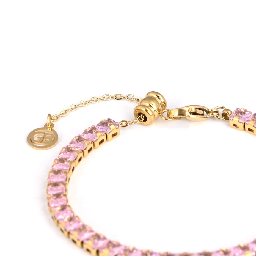 Pulseira em aço riviera quadrada GB