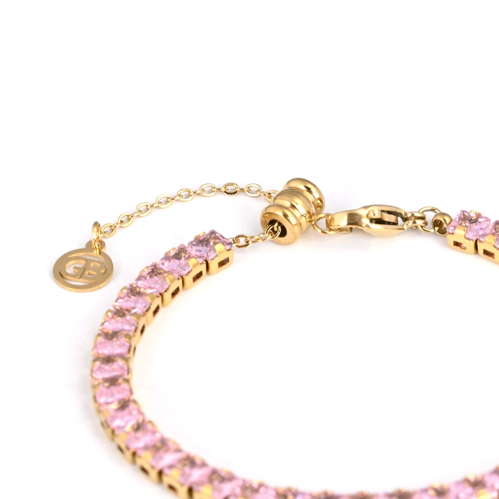 Pulseira em aço riviera quadrada GB