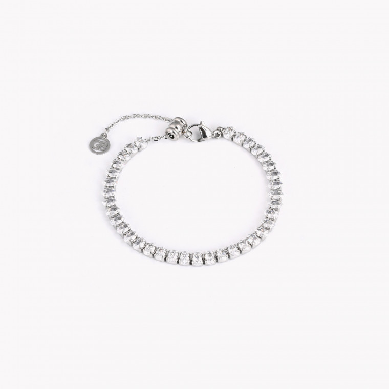Steel bracelet rivière oval GB