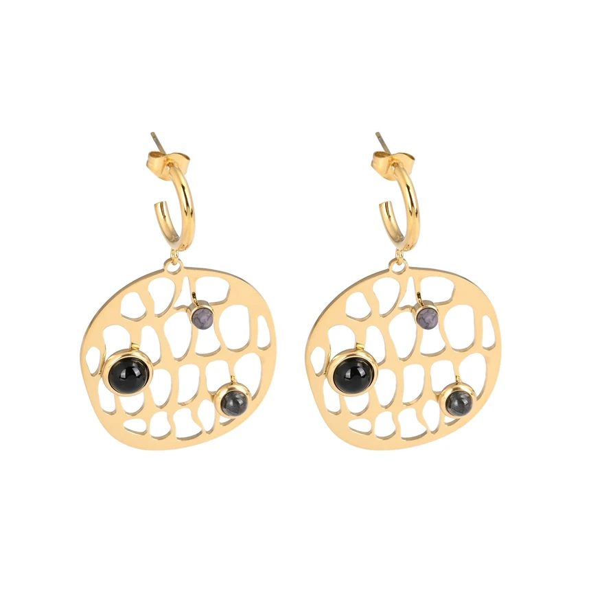Steel earrings geometric GB