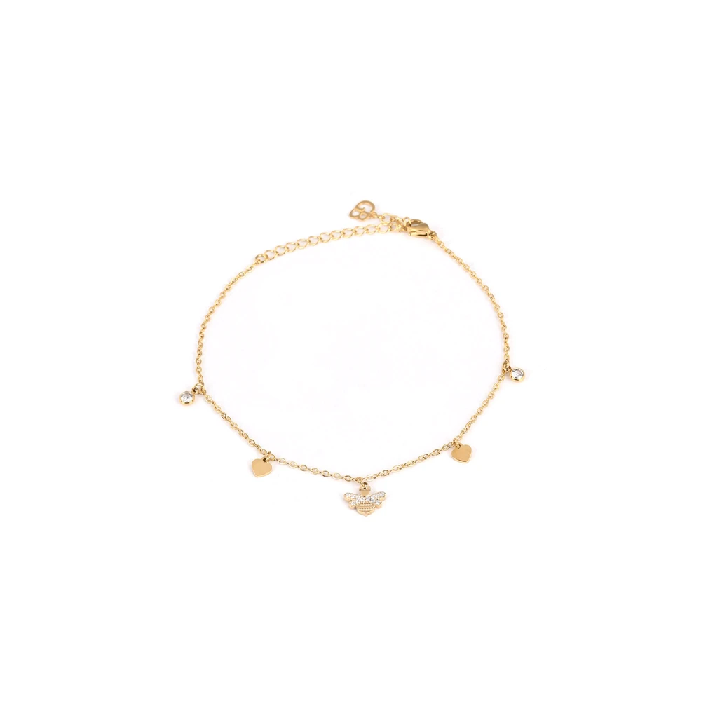 Pulseira de pé aço abelha GB