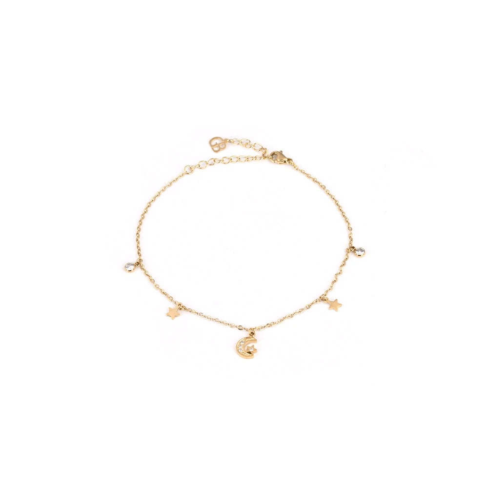 Pulseira de pé aço lua GB