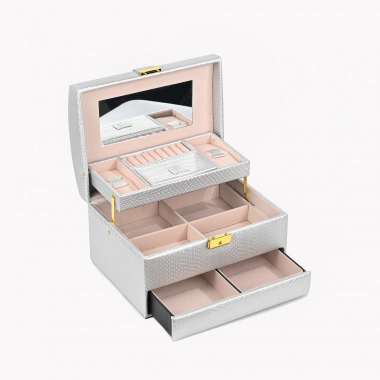 Automatic jewellery box with brooch and upper wing GB