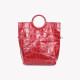 Leather bag with croco texture GB
