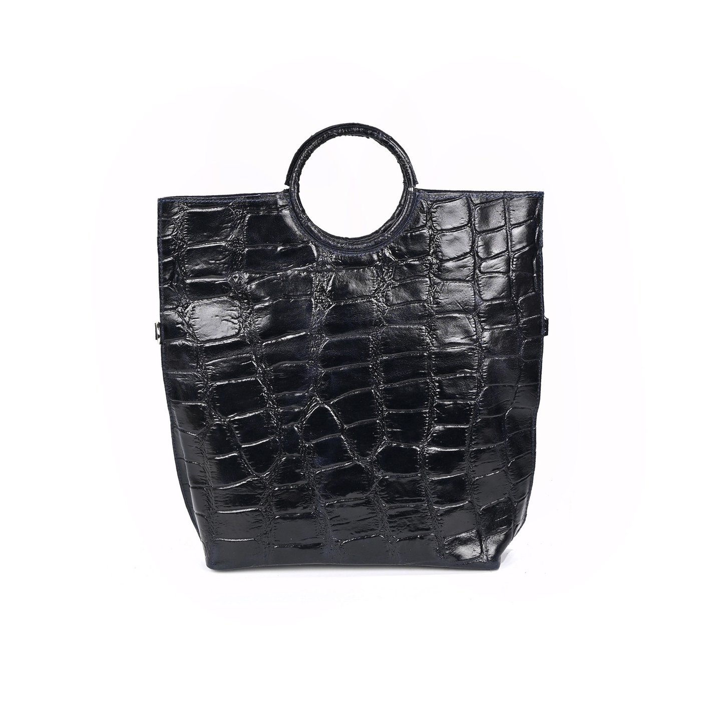 Leather bag with croco texture GB