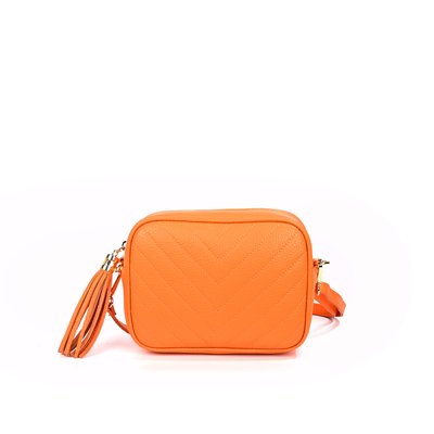 Leather crossbody bag with zipper closure GB