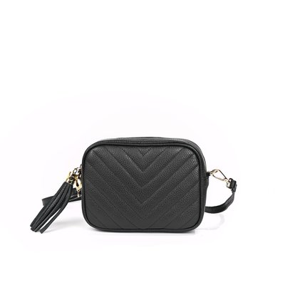 Leather crossbody bag with zipper closure GB