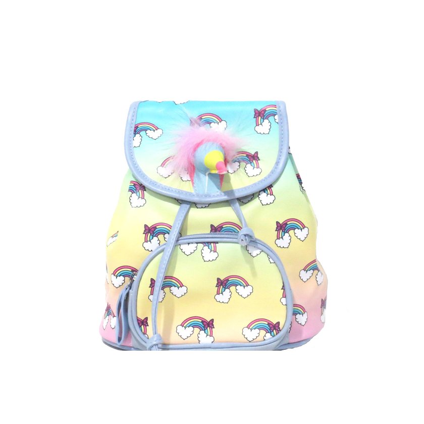 Children's backpack with a rainbow and unicorn print GB