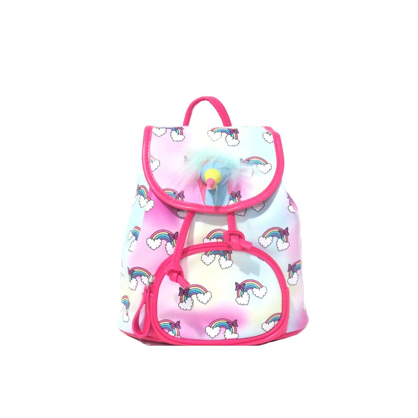 Children's backpack with a rainbow and unicorn print GB