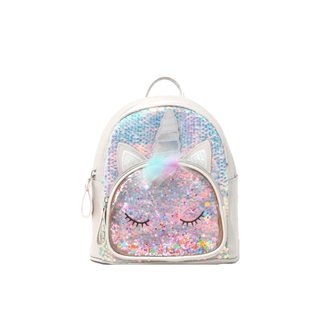 Zaino per bambini unicorno con tasca trasparente GB