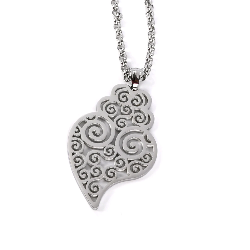 Collana in acciaio con coração de viana GB