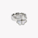 Steel ring clover and heart GB