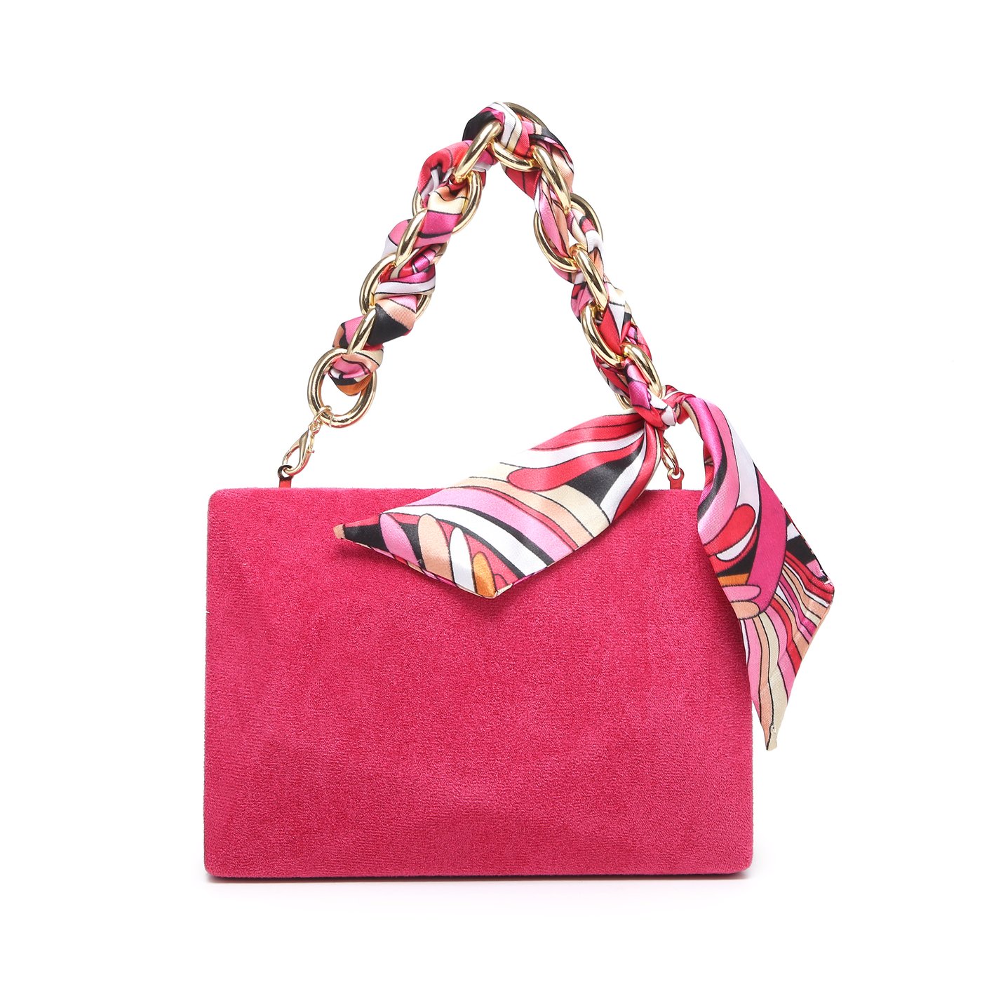 Bolso de fiesta cuadrado con pañuelo GB