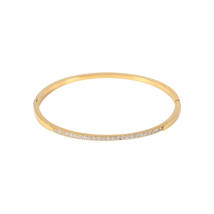 Bracelet base acier et zirconies GB