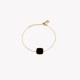 Steel bracelet square black stone GB