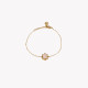 Pulsera en acero irregulares piedra beige GB