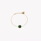 Pulsera en acero irregulares piedra verde GB