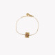 Pulsera en acero colgante oval beige GB