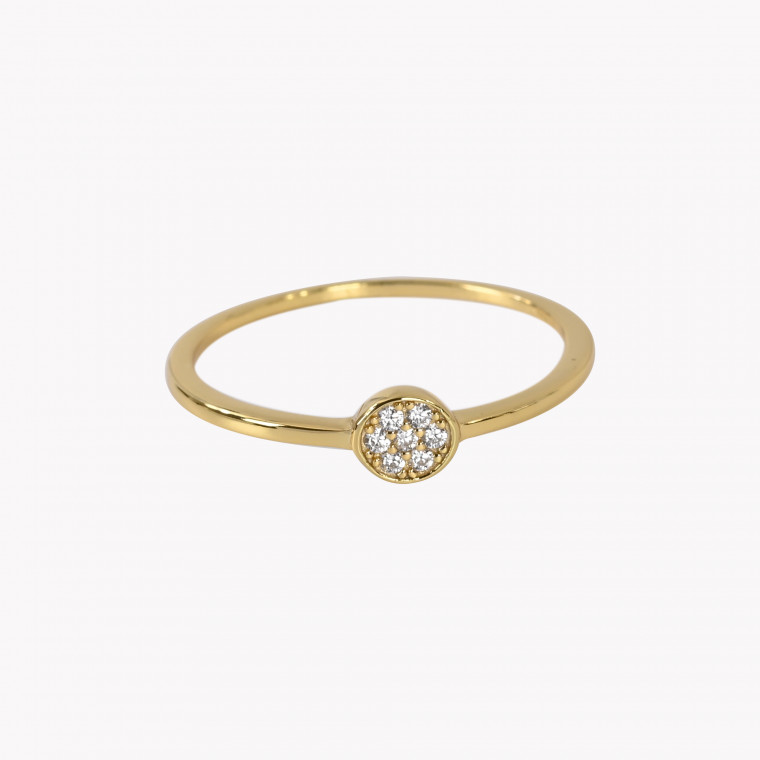 S925 solitaire ring round GB
