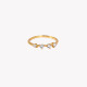Gold plated ring with three brilliants GB