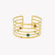 Rigid bracelet stainless steel hoops green GB