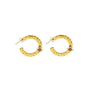 Steel hoops interlaced purple GB