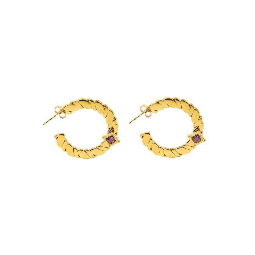 Steel hoops interlaced purple GB