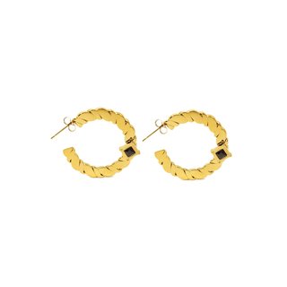 Aros en acero entrelazados negras GB