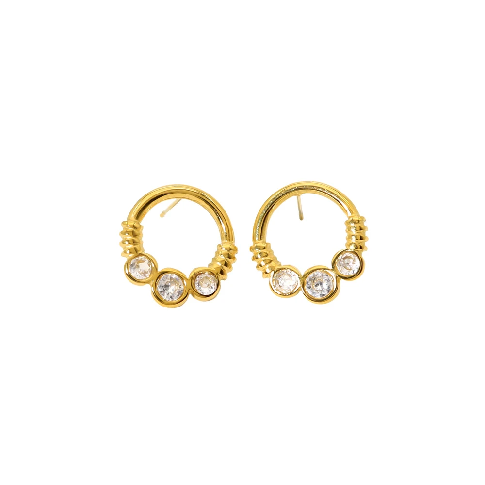 Pendientes en acero redondos GB