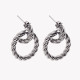 Steel earrings interlaced GB