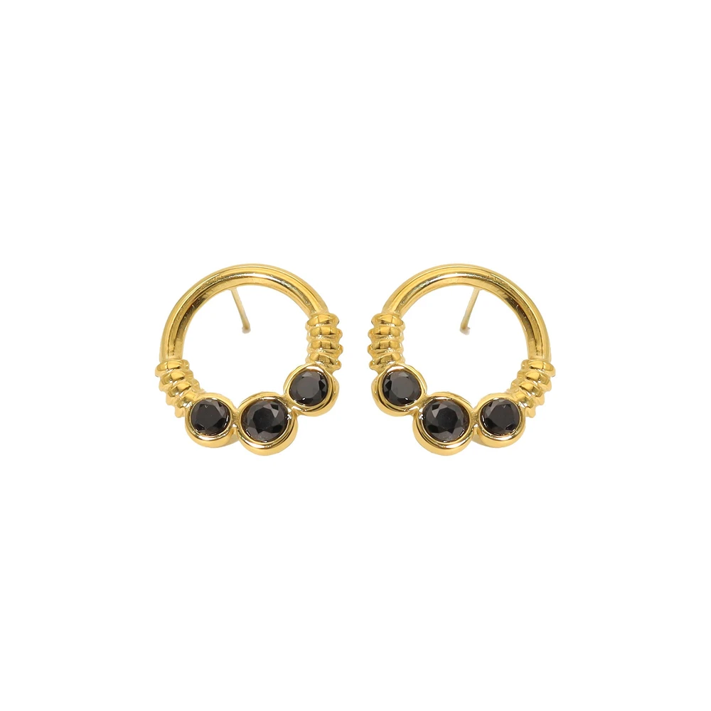 Pendientes en acero redondos GB