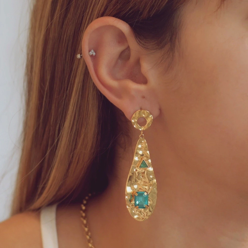 Boucles d\'oreilles en acier long GB